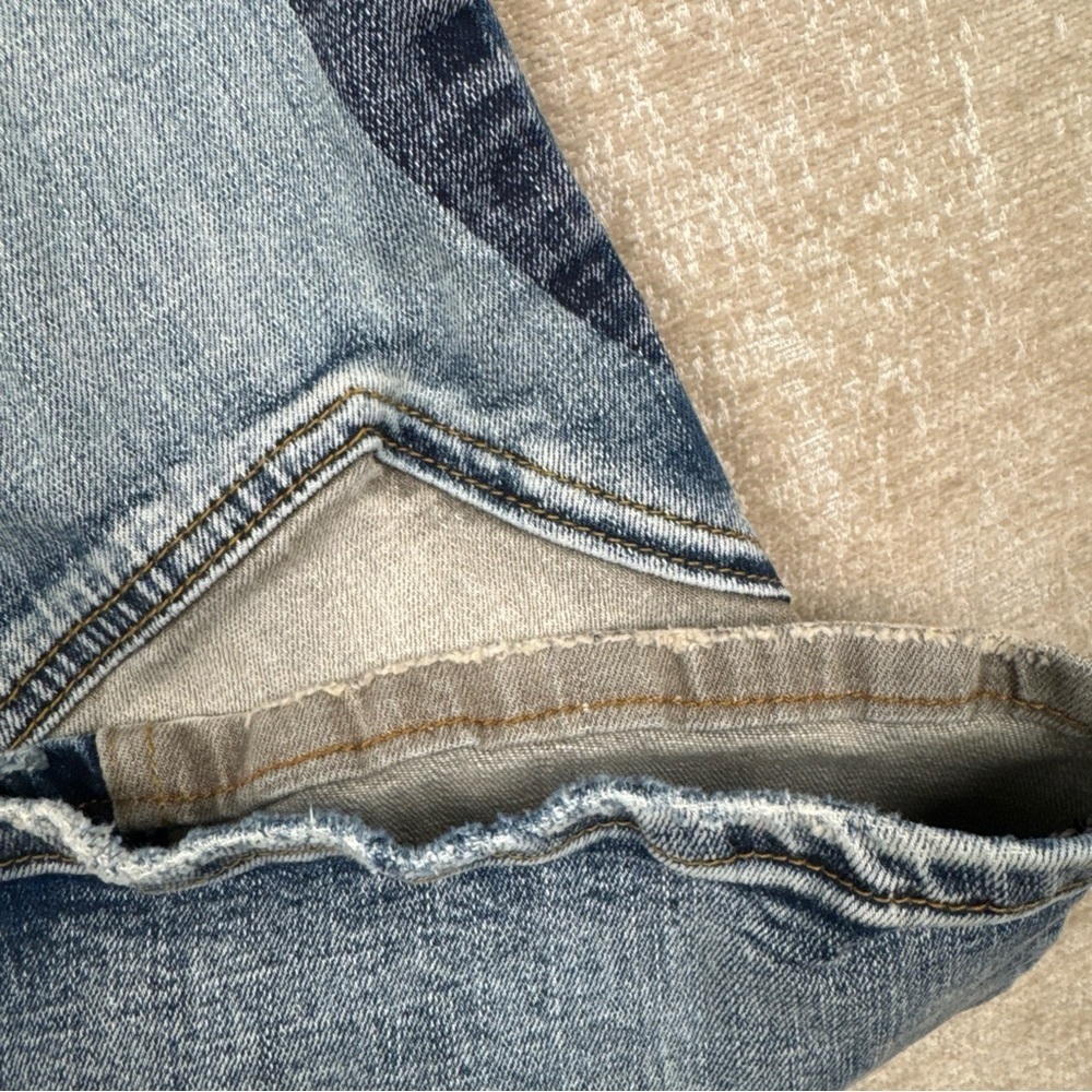Cooper 9 Blue Wings Denim Size 38 / Blue Jeans with Star Patches - Picture 4 of 13
